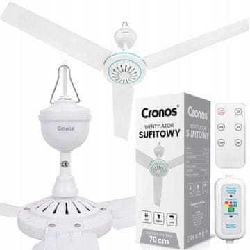 shumee Cronos FC11-70 stropni ventilator 70 cm bel z daljinskim upravljalnikom