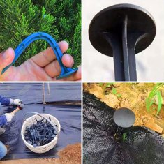 Žebljički za agrotekstil 16 cm črne barve - pakiranje 50 kosov