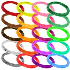 Filament za 3D pisalo MIX 23 barv - 115 m