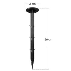 Žebljički za agrotekstil 16 cm črne barve - pakiranje 50 kosov