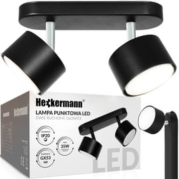 shumee Heckermann 8795314A LED reflektor črne barve 2x glava