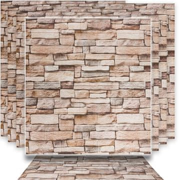 shumee Dekorativne 3D stenske plošče 70x77cm bež