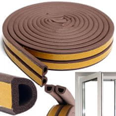 shumee Heckermann samolepilno tesnilo za okna rjavo 9 mm - rola 2x2,5 m