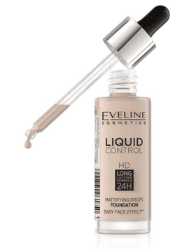 Eveline Eveline Liquid HD Drops matirajoči tekoči puder za obraz - 01 PORCELAN 30 ml