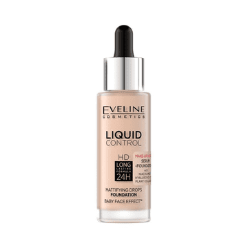 Eveline Eveline Liquid HD Drops matirajoči tekoči puder za obraz - 002 SOFT PORCELAIN 30 ml