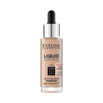 Eveline Eveline Liquid HD Drops matirajoči tekoči puder za obraz - 035 NARAVNO BEŽ 30 ml
