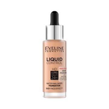 Eveline Eveline Liquid HD Drops matirajoči tekoči puder za obraz - 055 MEDENI 30 ml