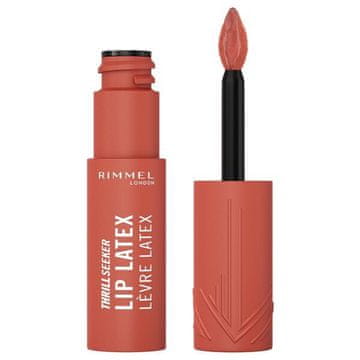 Rimmel Tekoča šminka Rimmel Thrill Seeker Lip Latex s hialuronsko kislino in vitaminom E, odtenek 200 So Peachy, 6 ml