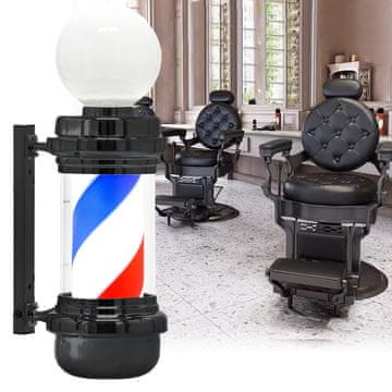 shumee Stropna stebrna LED svetilka za brivnico, oglaševanje brivskega salona 67 cm