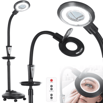 shumee 24W LED kozmetična svetilka za povečanje trepalnic, stoječa, črna