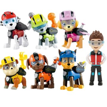 shumee Premične figure Paw Patrol, 7-delni komplet, junaki priljubljene otroške risanke