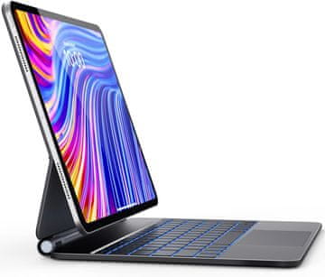 shumee Tipkovnica Earto za iPad Air 12.9 IT (M2, 2024) 800 mAh z osvetlitvijo od zadaj, črna