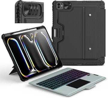 shumee Ovitek s tipkovnico za iPad Pro 13 M4 2024 Nillkin Magic črn QWERTZ