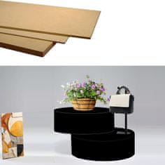 shumee Okrogla podlaga za lutko 60x20 cm črna - razstavna platforma
