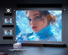 shumee Prenosni mini projektor za domači kino Magcubic Auto Keystone WiFi