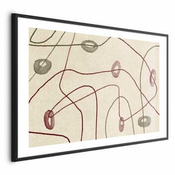 Artgeist Plakat - Črte in oblike - labirint perlic na bledem, obrabljenem ozadju
