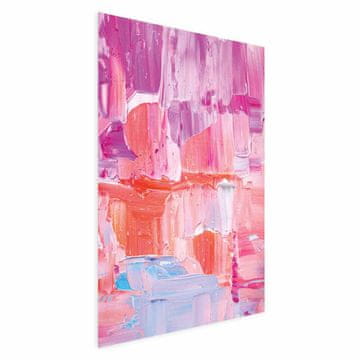 Artgeist Poster - Barviti potegi - intenzivni odtenki roza in vijolične na platnu