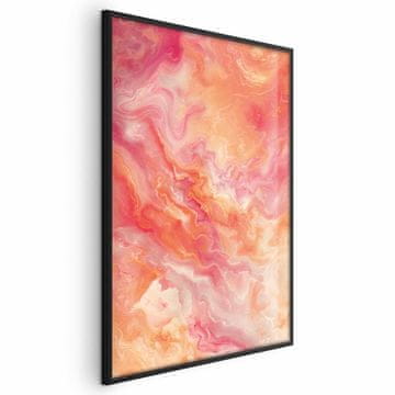 Artgeist Plakat - Plamteče barve - dinamične oblike v barvah ognja in roza