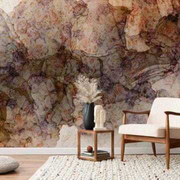 Artgeist Foto tapeta - Tkana z vrtnicami