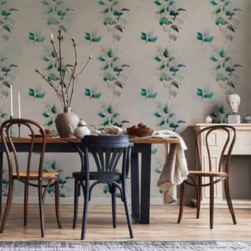 Artgeist Foto tapeta - Mint nature - vzorec z enotnim rastlinskim motivom z zelenimi listi