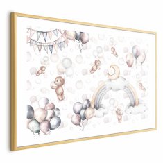 Artgeist Poster - Medvedki na nebu