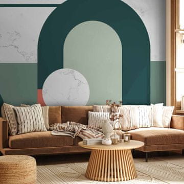 Artgeist Foto tapeta - Geometrijski vzorec z marmornim motivom