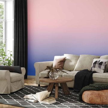 Artgeist Foto ozadje Pink Dawn - Prelivno ozadje od roza do hladno modre barve