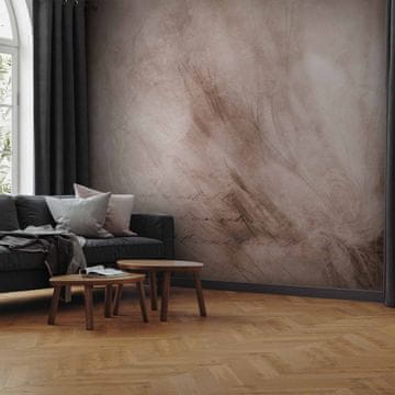 Artgeist Foto tapeta - Abstraktna scandi boho - nežna kompozicija z napisi in rožami