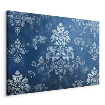 Artgeist Slika - Dekorativni motiv retro ornamenta v obrabljenih modrih tonih / Retro ornament v obrabljenih modrih tonih