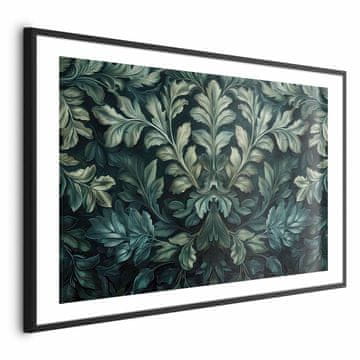 Artgeist Plakat - Viktorijanski listi v temno zelenih barvah