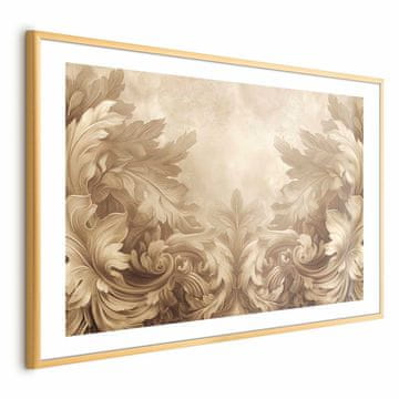 Artgeist Plakat - Rezbarjeni okraski v sepia tonih