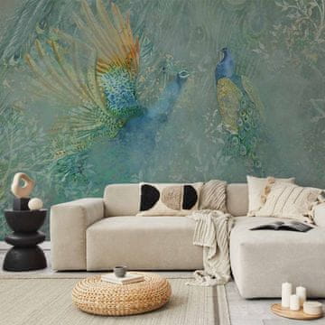 Artgeist Foto tapeta - Pavi v plesu - tretja različica