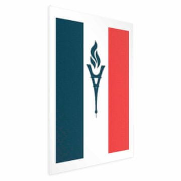 Artgeist Plakat - Francoska zastava s svečo