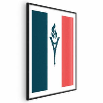 Artgeist Plakat - Francoska zastava s svečo
