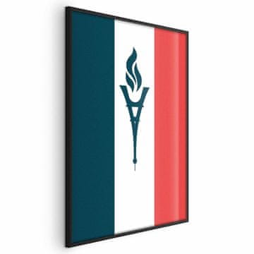 Artgeist Plakat - Francoska zastava s svečo