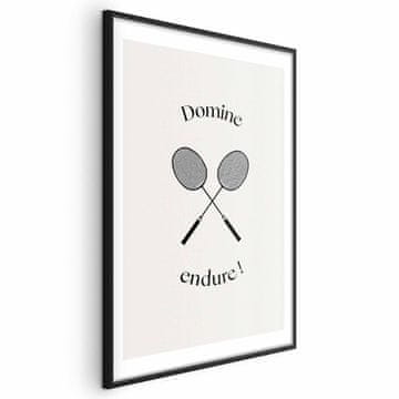 Artgeist Plakat - Poletne igre - badmintonski loparji na belem ozadju
