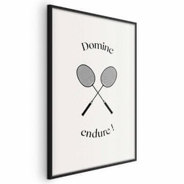 Artgeist Plakat - Poletne igre - badmintonski loparji na belem ozadju