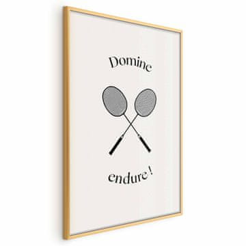 Artgeist Plakat - Poletne igre - badmintonski loparji na belem ozadju