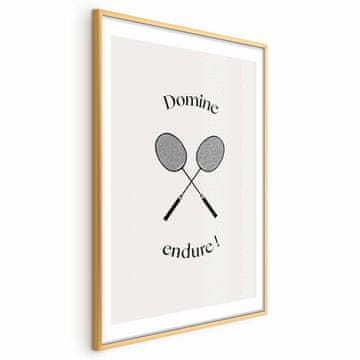 Artgeist Plakat - Poletne igre - badmintonski loparji na belem ozadju