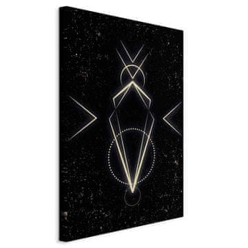 Artgeist Slika - Simetrija figur (1-delna) - grafični motiv v črnem odtenku