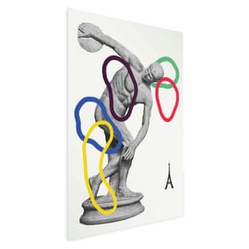 Artgeist Plakat - Grafični kolaž - met diska - skulptura