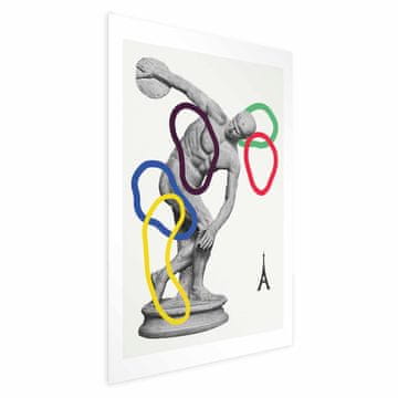 Artgeist Plakat - Grafični kolaž - met diska - skulptura