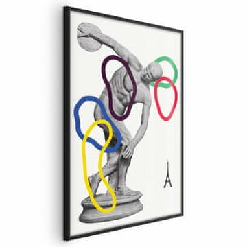 Artgeist Plakat - Grafični kolaž - met diska - skulptura
