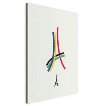Artgeist Slika - Eifflov stolp - barvna grafika - abstrakcija