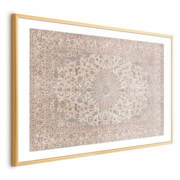 Artgeist Plakat - Peščena preproga - obrabljena perzijska preproga z bogatimi dekorativnimi motivi