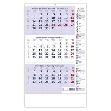 Trimesečni koledar 2026 - beležnica, modra