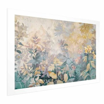 Artgeist Plakat - Tapiserijski vzorec s pisanimi rožami