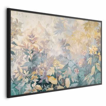 Artgeist Plakat - Tapiserijski vzorec s pisanimi rožami