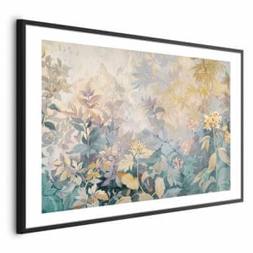 Artgeist Plakat - Tapiserijski vzorec s pisanimi rožami