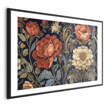 Artgeist Plakat - Velike tapiserijske rože v retro slogu